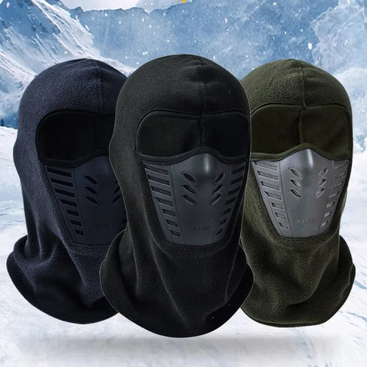 Unisex Winter Outdoor Skiing Riding Masked Cap Thickened Fleece Cap Scarf Face Protection Warm Windproof Hat Headgear Mask