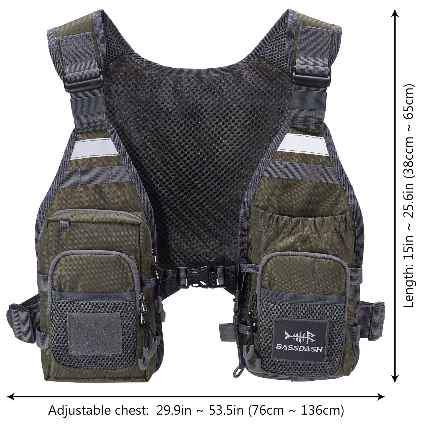 Ultra Lightweight  Vest for Men and Women Portable Chest Pack One Size Fits Most