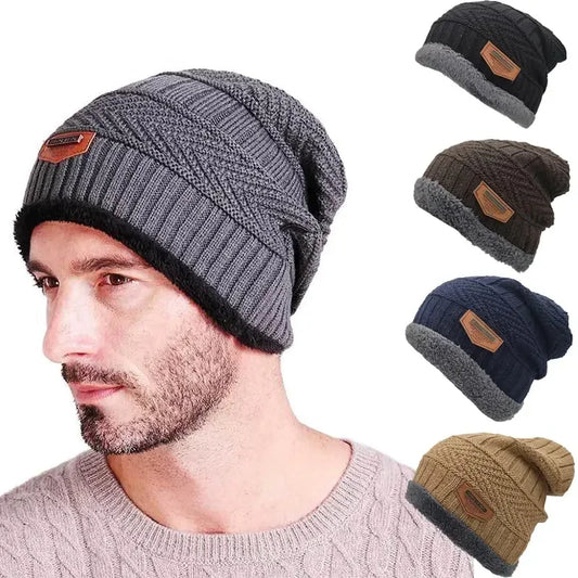 Knitted Hat, Autumn And Winter, Velvet Thickened Pullover Hat, Ear Protector, Head Cap, Outdoor Cycling Beanie