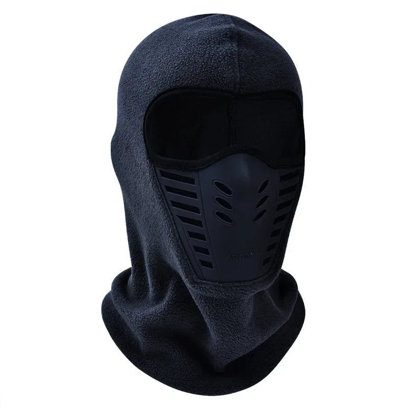 Unisex Winter Outdoor Skiing Riding Masked Cap Thickened Fleece Cap Scarf Face Protection Warm Windproof Hat Headgear Mask