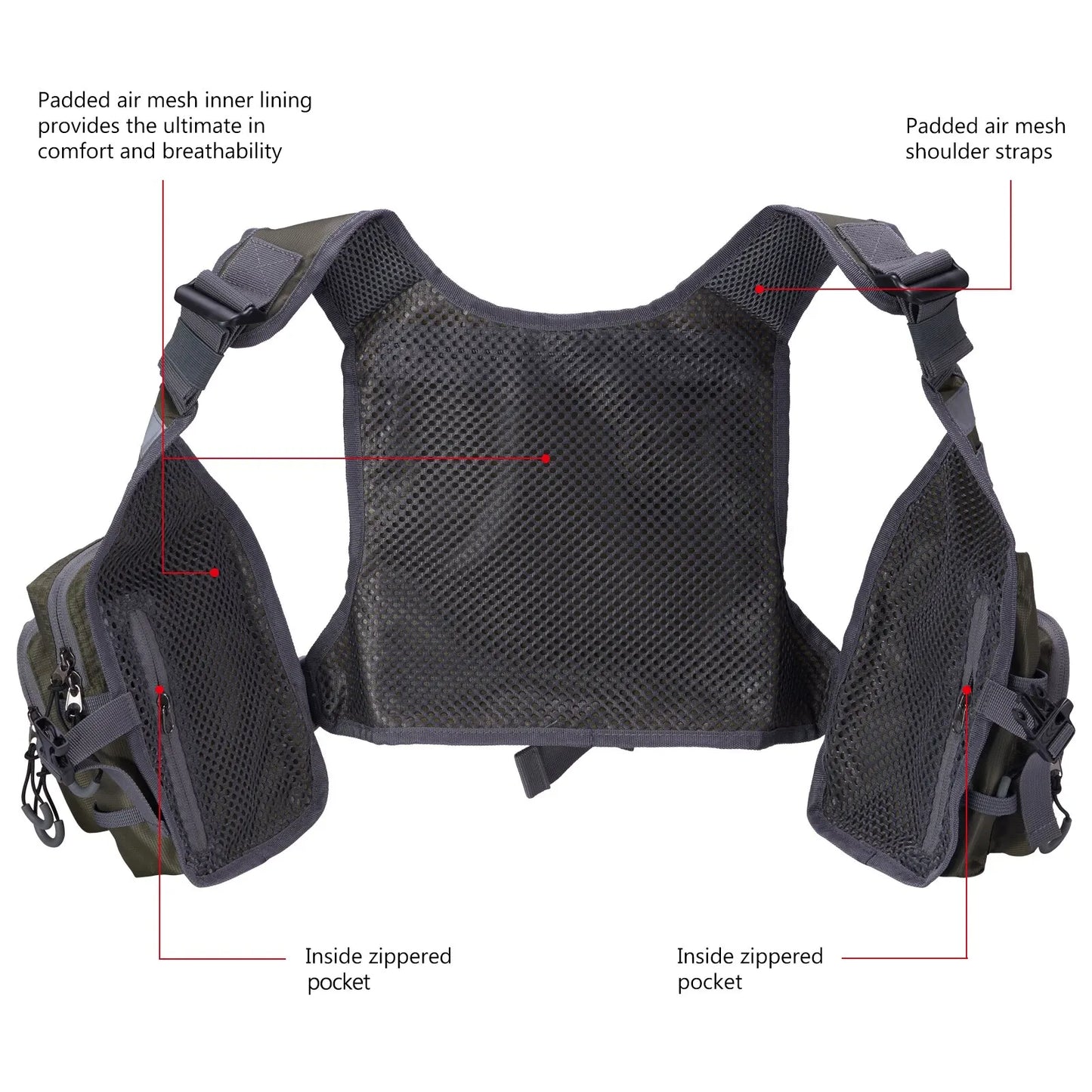 Ultra Lightweight  Vest for Men and Women Portable Chest Pack One Size Fits Most