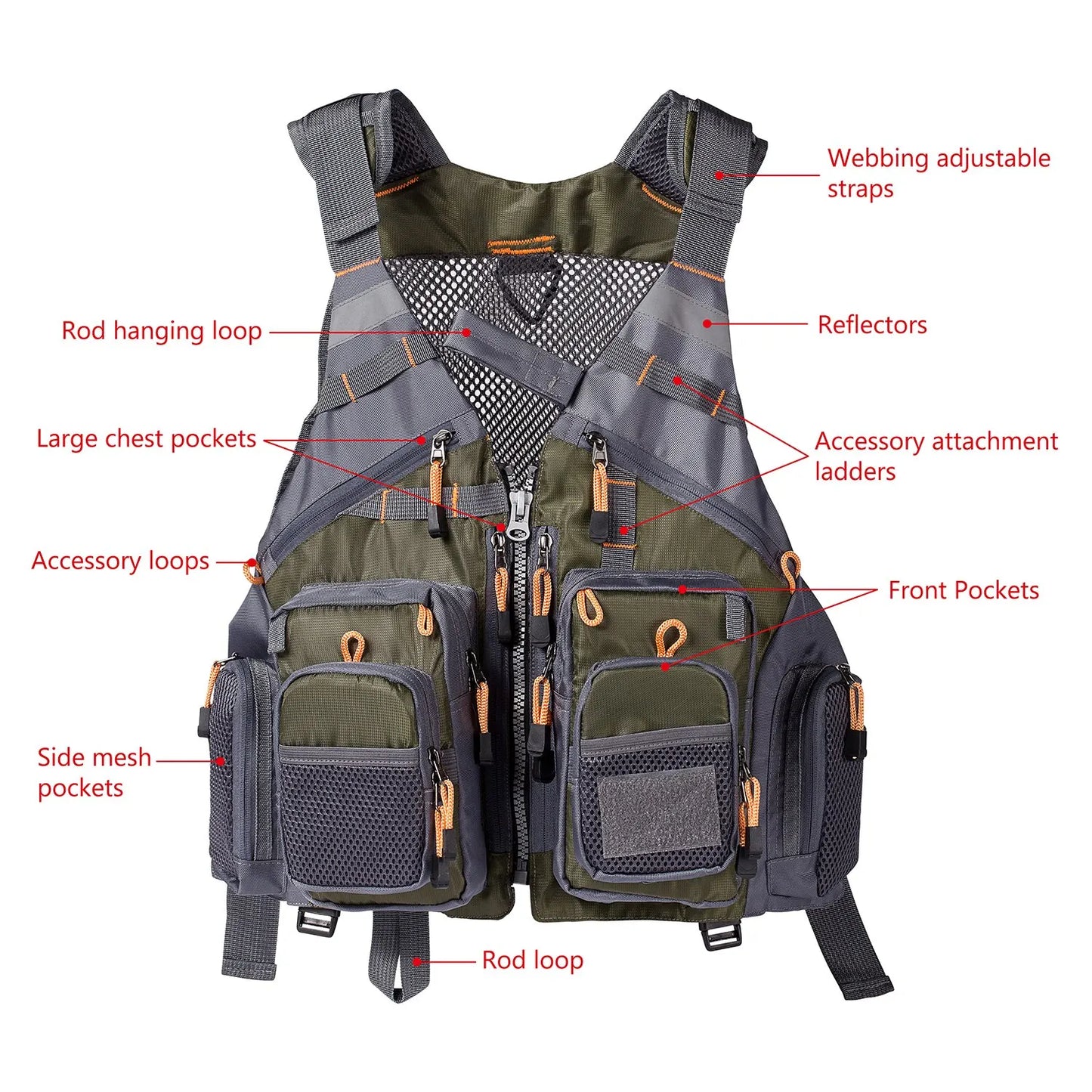 Unisex breathable multi-use outdoor vest