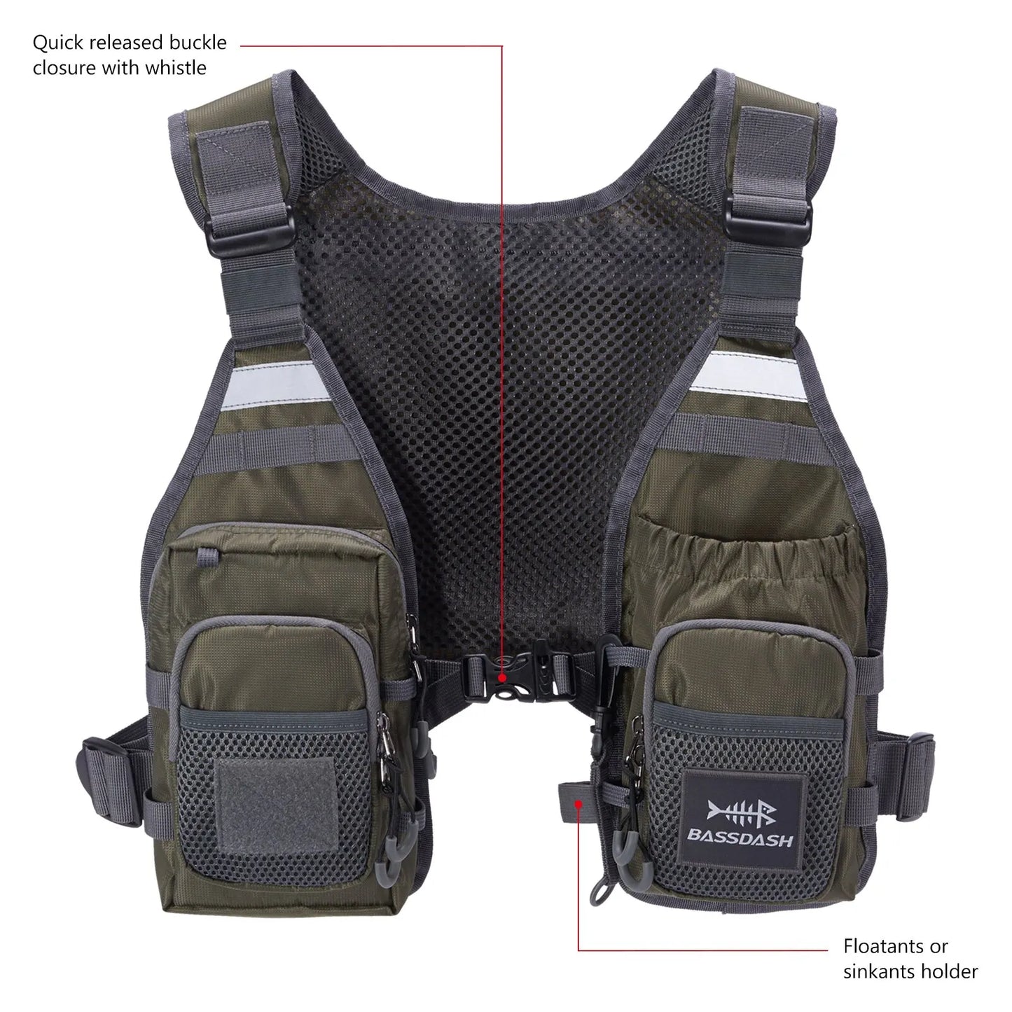 Ultra Lightweight  Vest for Men and Women Portable Chest Pack One Size Fits Most