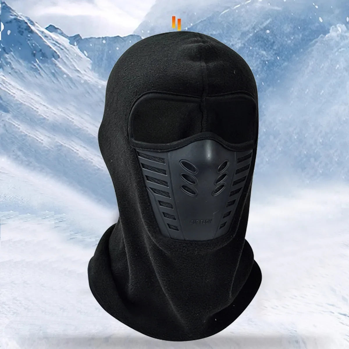 Unisex Winter Outdoor Skiing Riding Masked Cap Thickened Fleece Cap Scarf Face Protection Warm Windproof Hat Headgear Mask