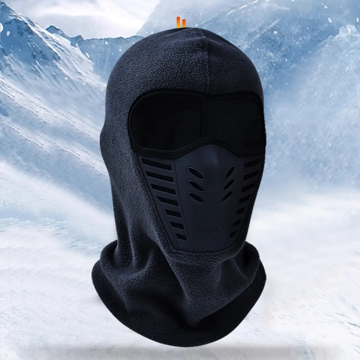 Unisex Winter Outdoor Skiing Riding Masked Cap Thickened Fleece Cap Scarf Face Protection Warm Windproof Hat Headgear Mask